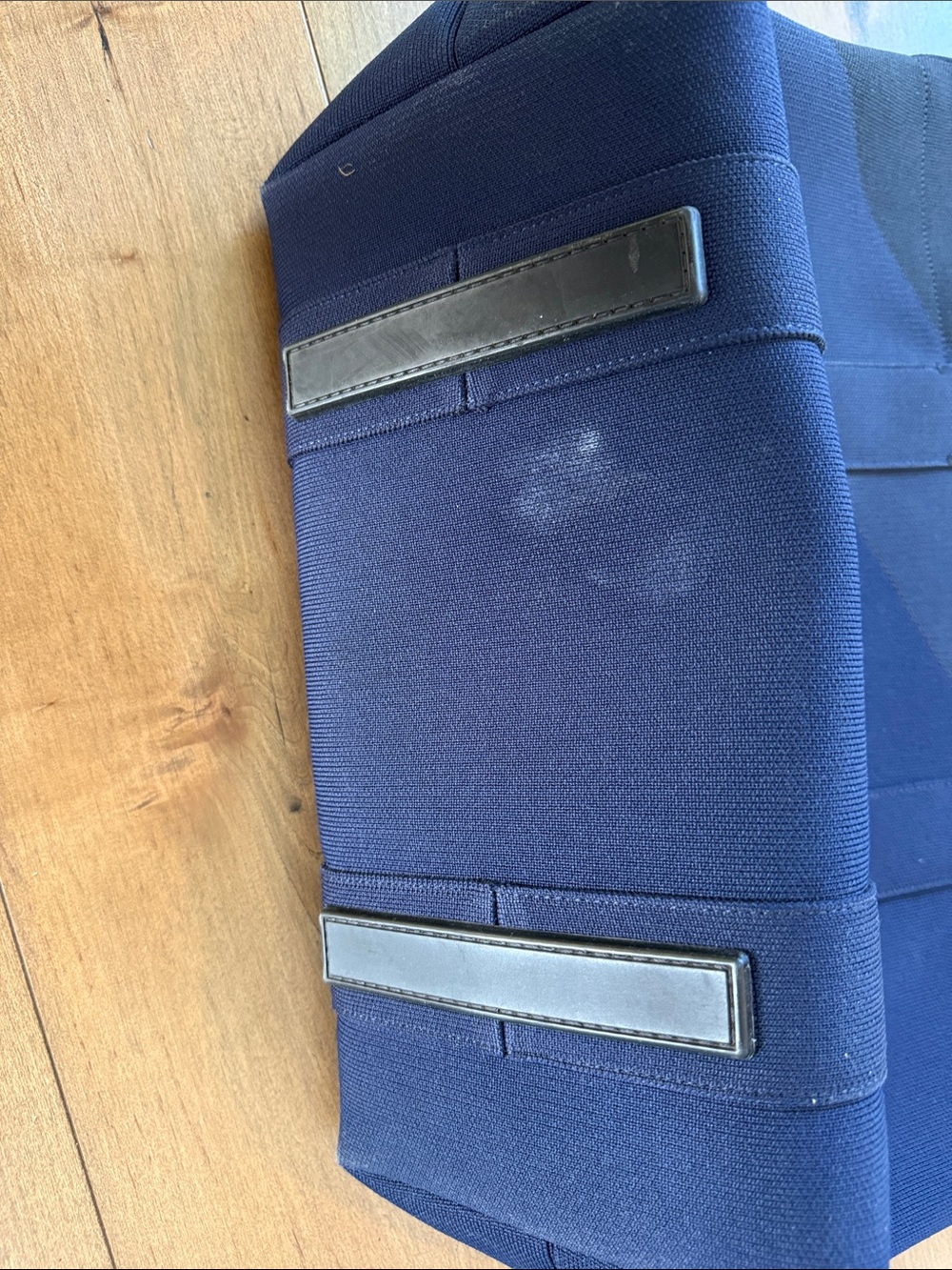 Rothy's Navy and Dark Blue Canvas Tote with Dual Handles - Picture 3 of 5